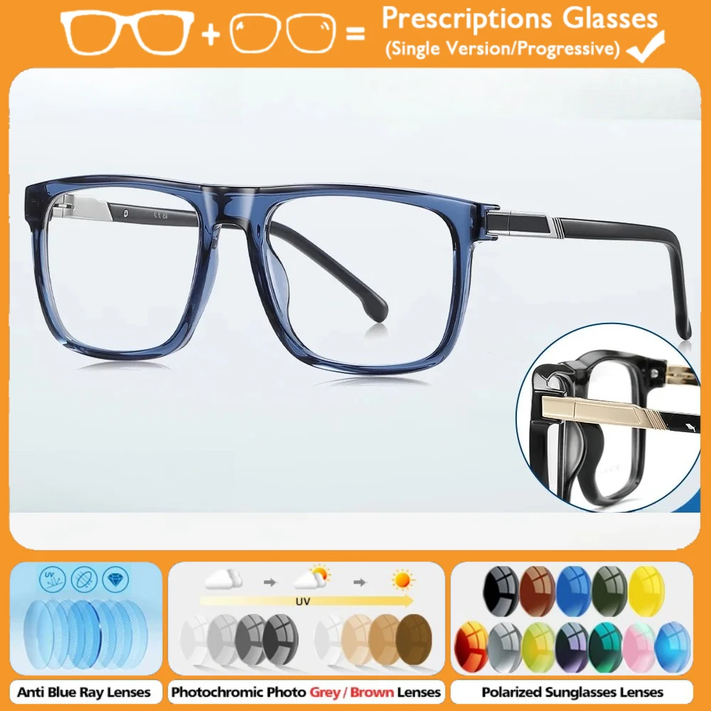 

KIZN Currents Women Hyperopia Rectangle Prescription Progressive Glasses Casual Optical Lens Anti Blue Light Reading Christmas