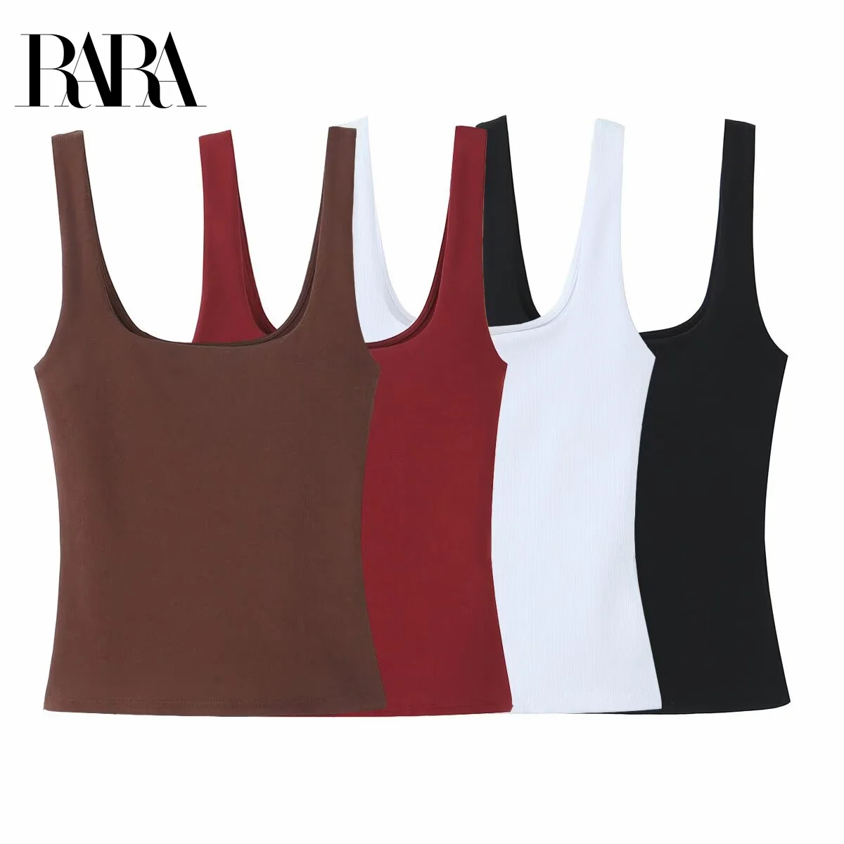 

RARA 2025 Womens Sleeveless Camisole Soft Fabric Comfort Fit Stylish Design Versatile for Daily Summer Wear Layering Basics
