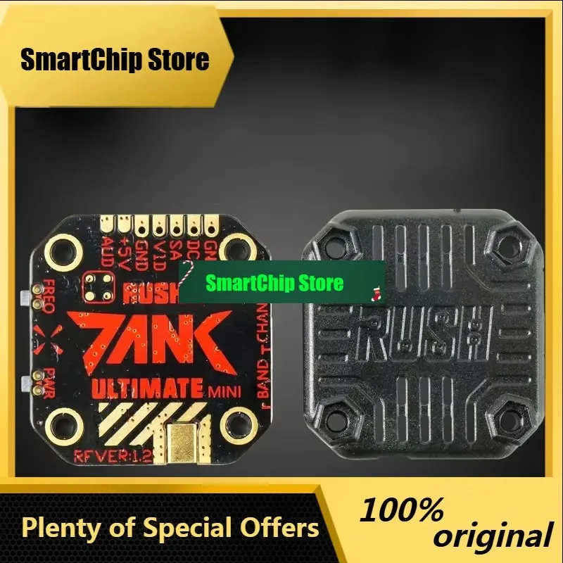 SmCpRUSH TANK Ultimate MINI V2 5.8GHz 48CH RaceBand VTX 0/25/200/500/1000mW Switchable 20x20 Stackable FPV Transmitter
