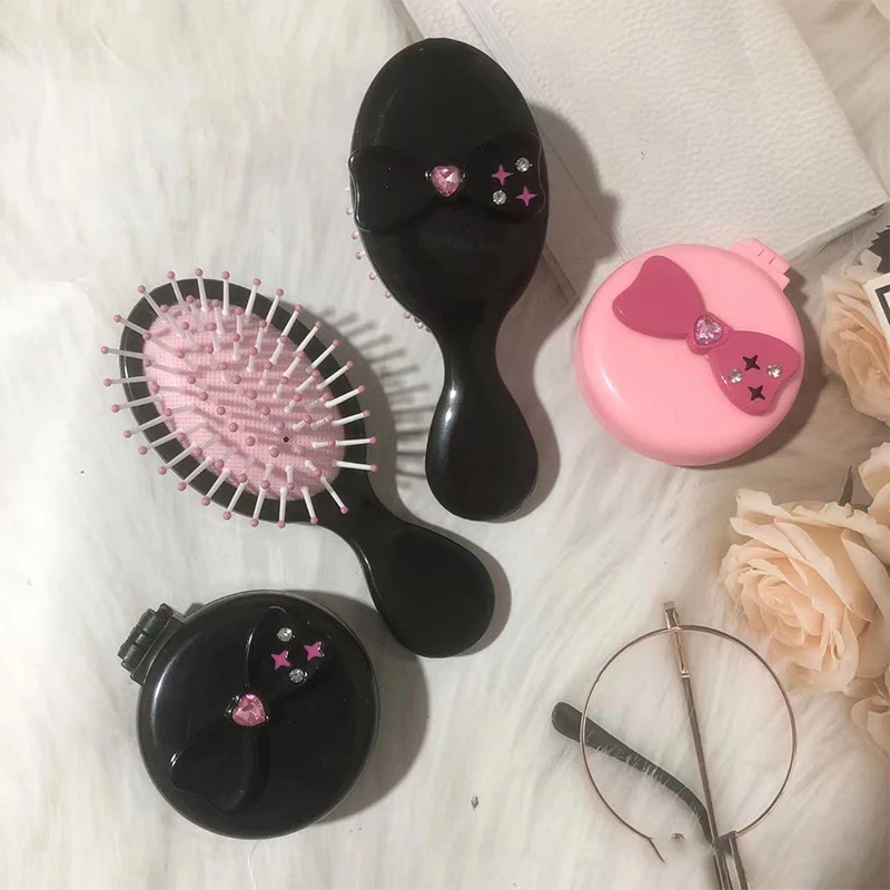 Mini Portable Small Massage Untangling Hair Brush Cute Cartoon Air Cushion Anti-screw Hair Brush Comb For Girls Things Care Tool