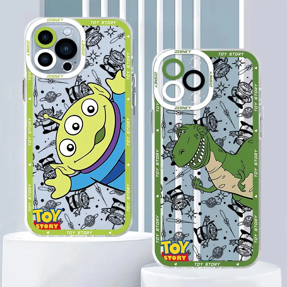 Case for iPhone 13 Pro Max 11 14 Pro 15 Plus X XS 12 Mini SE XR 7 6s 8 15 Pro Disney Toy Story Cover Clear Silicone Bag Coque