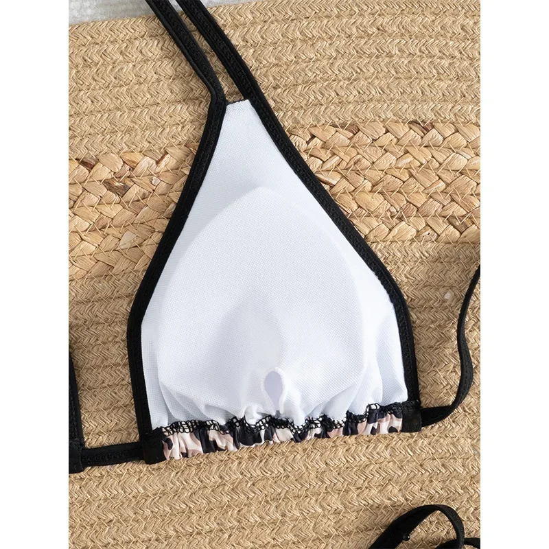 Sexy Leoparden-Bikini, 2025, Damen-Badeanzug, zweiteilige Badebekleidung, weiblicher Tanga-Bikini-Set, Schwimmen für Badeanzüge, brasilianischer Biquini