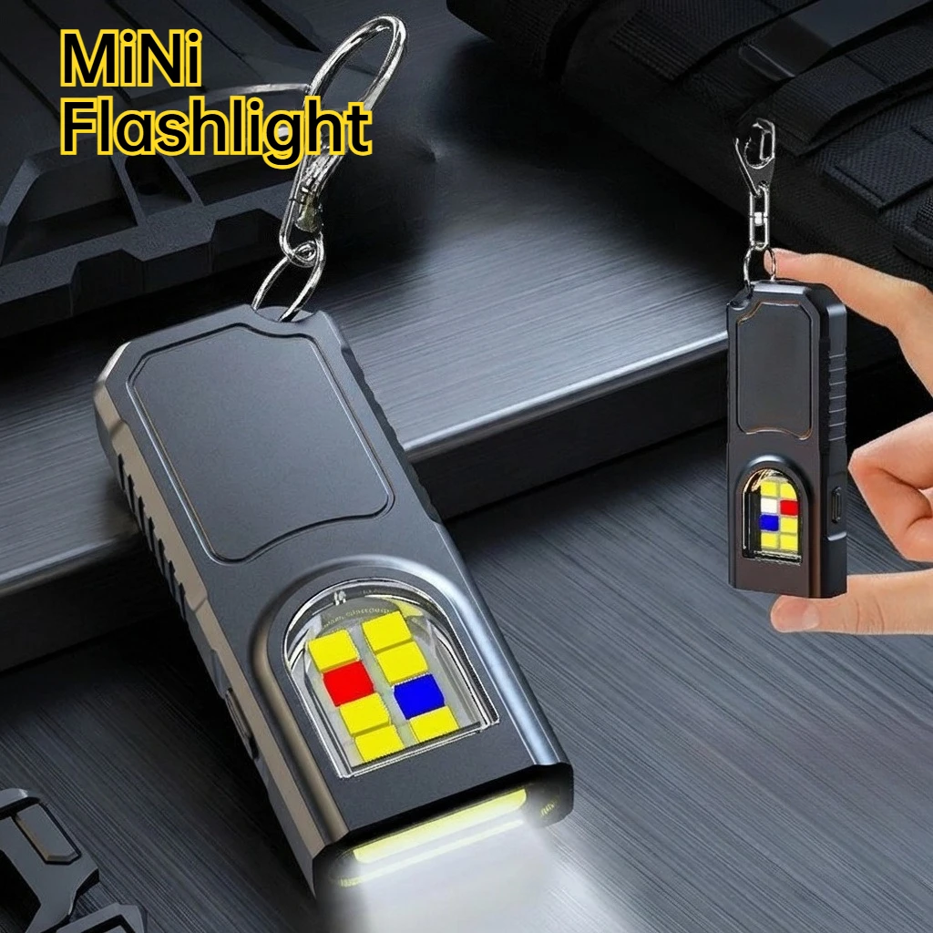 New 1pc Multi Functional Work Light LED Magnetic Suction Small Portable Charging Super Bright Maintenance Light Flashlight