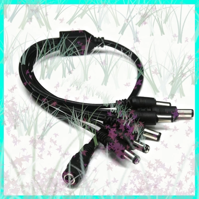 1/5/10pcs 12V DC Power 1 Female to 6 Male Splitter 5.5*2.1mm Plug Cable for CCTV Security Camera Power Supply Adapter E3
