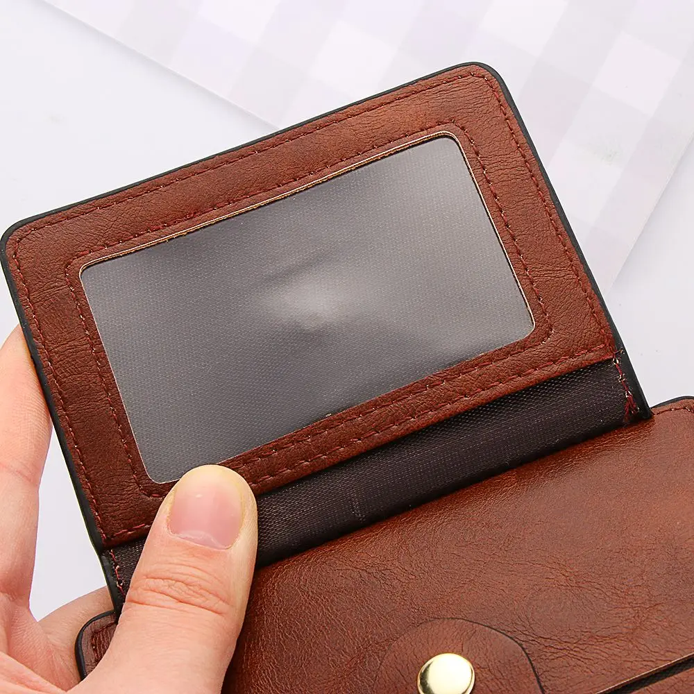 Slim Coin Purse Business Small Wallet Card Holder Leather ID Credit Case