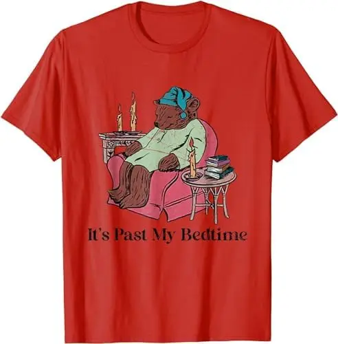 Its Past My Bedtime Funny Bear Sleeping T-Shirt Unisex T-shirts for Men Women Summer Tees Cotton Luxury brand vintage oversized