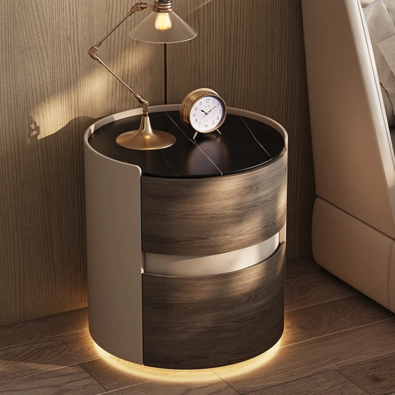 

Bedroom Modern Nightstand Storage Wood Space Saving Nightstand Small Apartment Mesita De Noche Dormitorio Furnitures