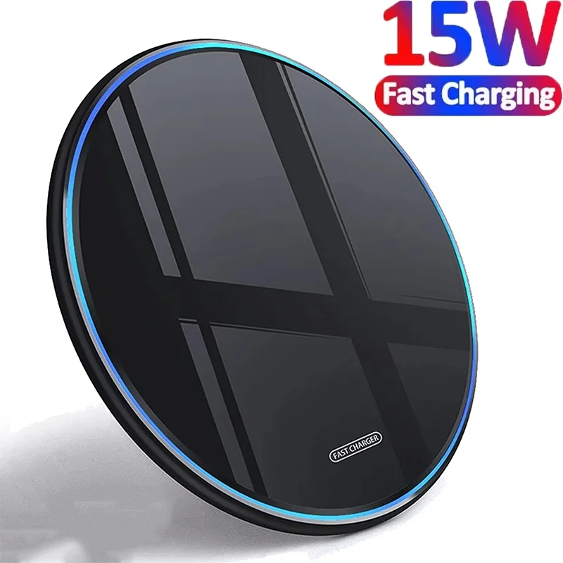 

Индукционная быстрая зарядная панель 15 Вт, магнитное беспроводное зарядное устройство для iPhone, Xiaomi Realme, Huawei, зарядные устройства для мобильных телефонов, док-станция