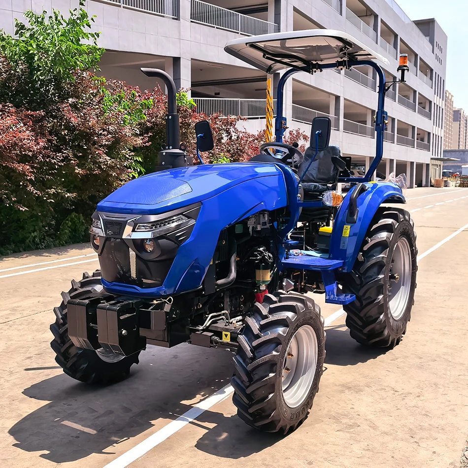 Mini Wheel Tractor 50 HP Forestry Greenhouse Transport Tractor Diesel Agriculture Orchard Plow Pose Tractor