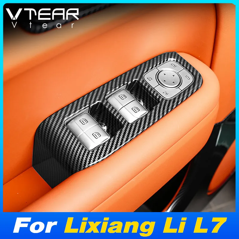 

Vtear Car Door Armrest Frame Adjust Button Cover Interior Window Lift Switch Trim Stricker Decoration For Lixiang Li L7 22-24