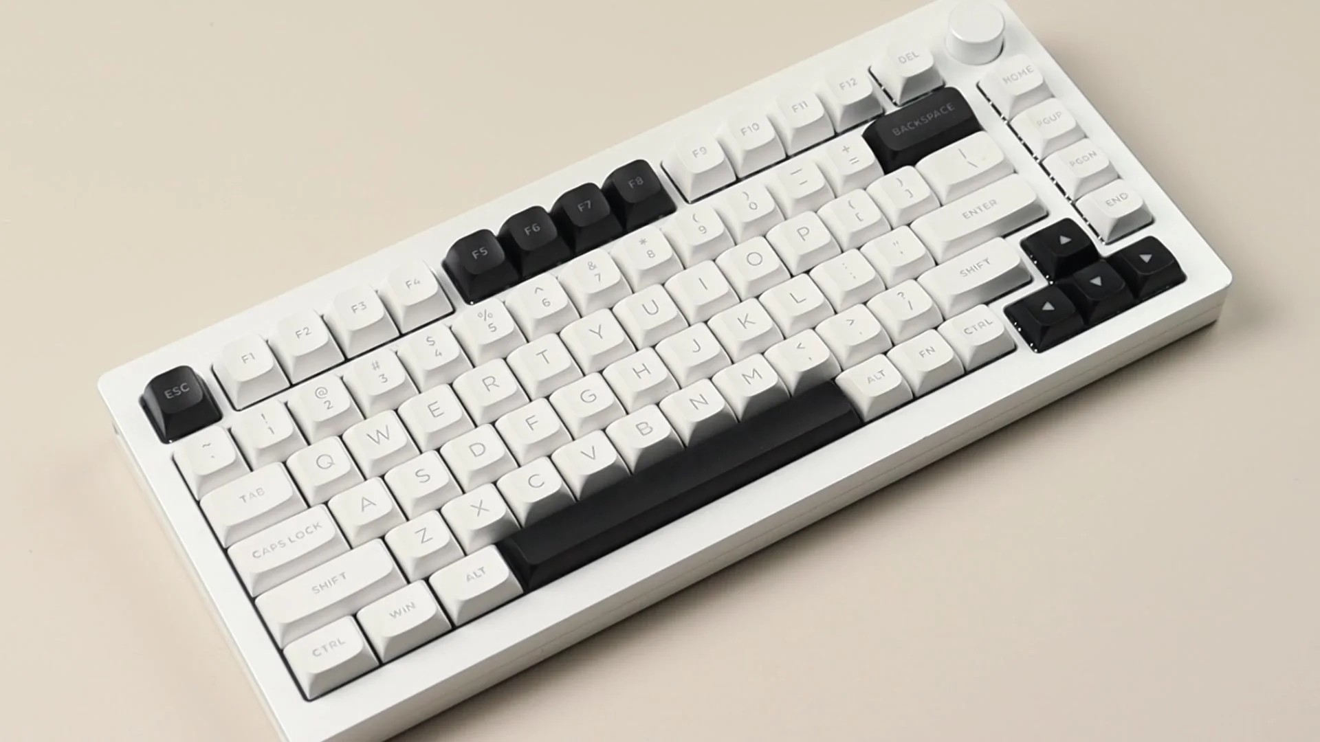 189 Keys White Black ISA Profile Minimalist Keycaps Double Shot