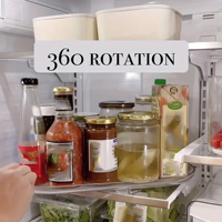 1 Piece Storage Tray, 360-Degree Refrigerator Storage Rotating Tray, Used for Kitchen Spice Jars and Sundry Storage Turntable, Seasoning Storage Sorting Box, Multi-Functional Storage Tray
