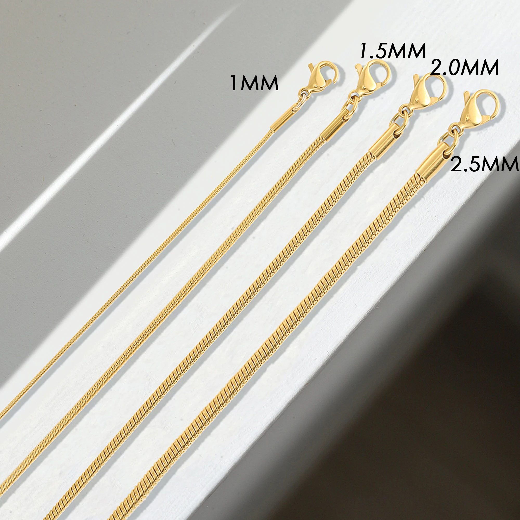 Image 7: E-Manco offre spéciale Bracelet chaîne serpent en acier inoxydable bijoux de mode pour hommes femmes Bracelet à maillons en acier inoxydable