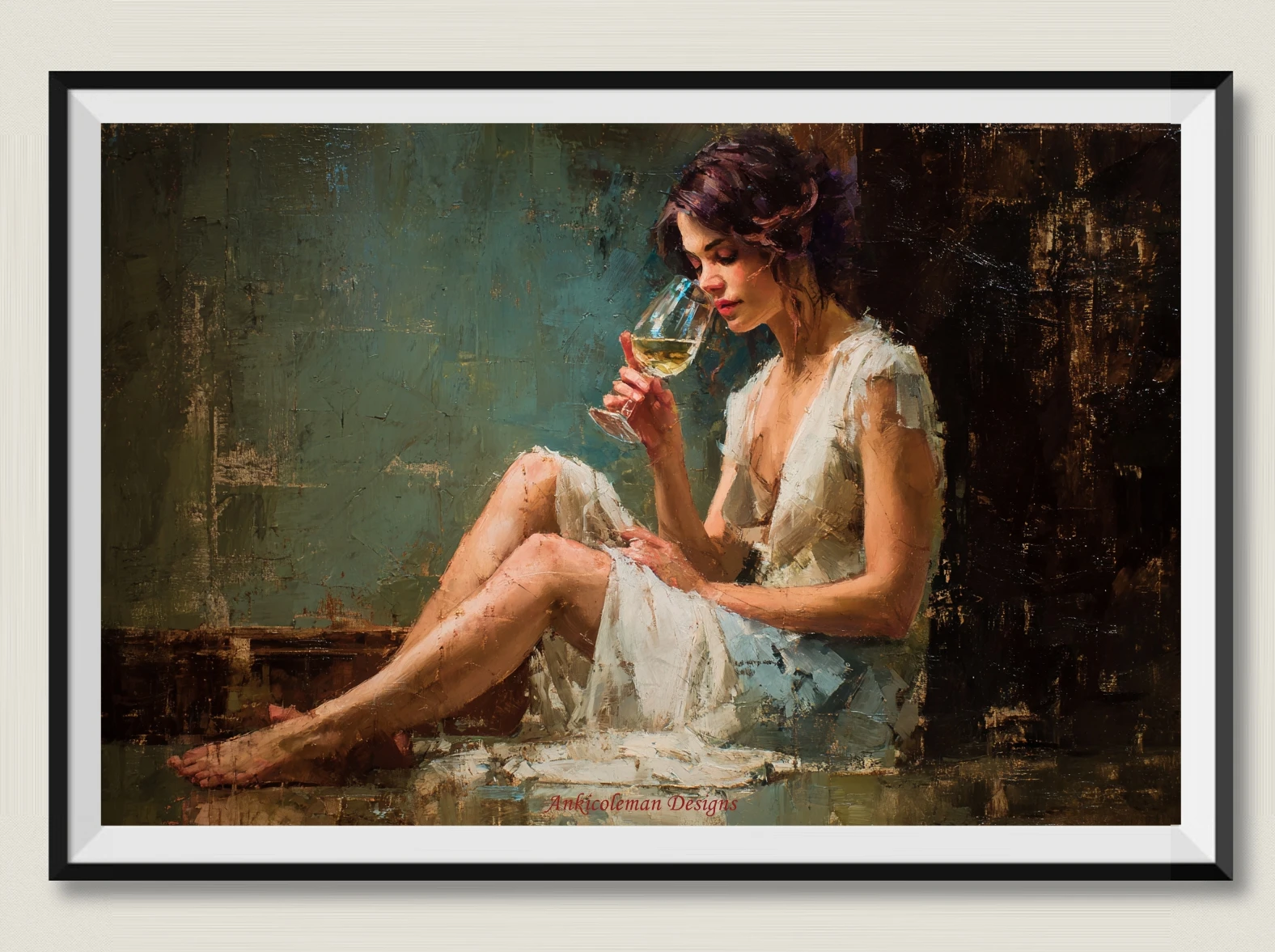 

Moments Alone 2 - Needlework for embroidery DIY DMC High Quality - Counted Cross Stitch Kits 14 ct Oil painting