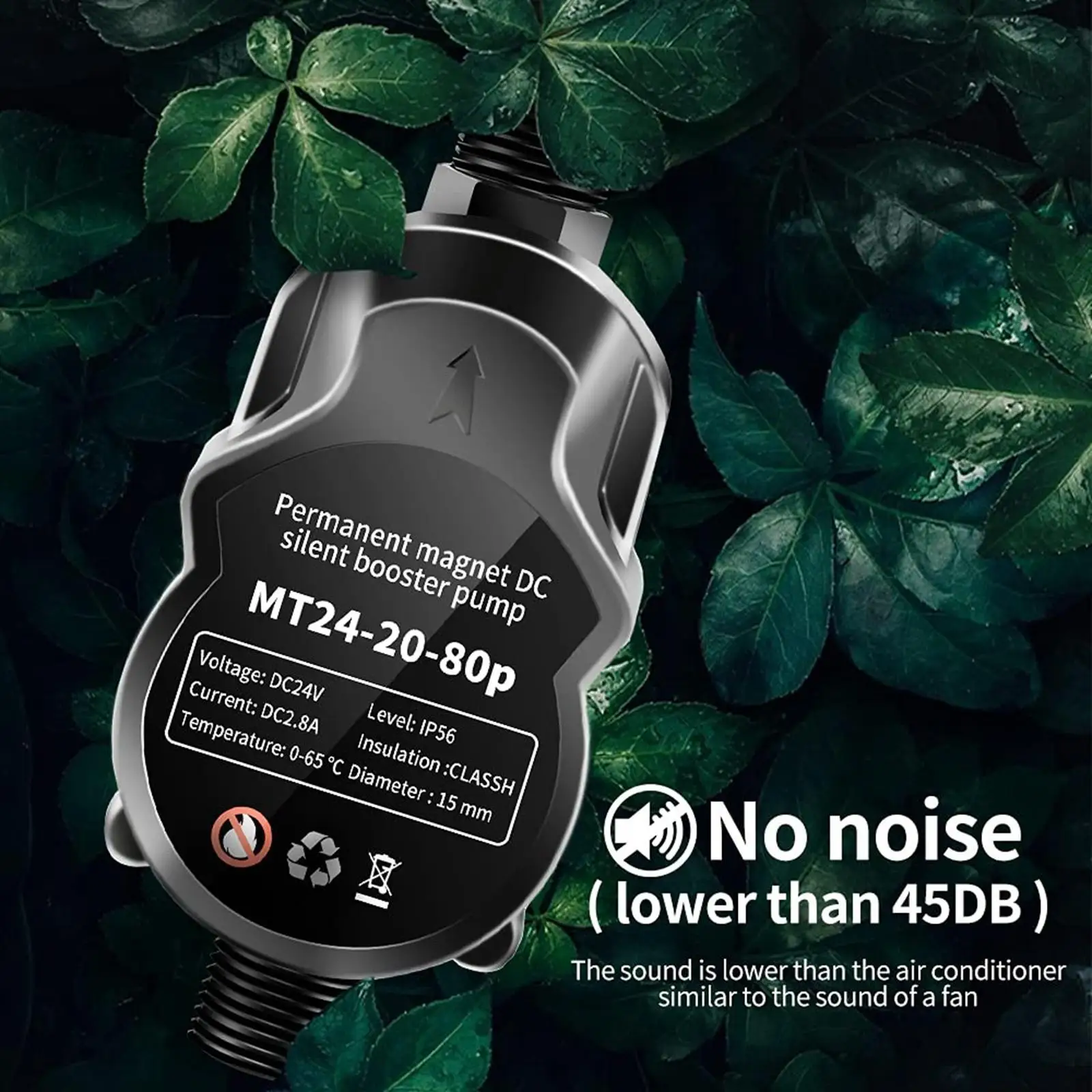 Water Pressure Booster Pump Auto 20L/Min 80PA for Shower Water Heater Boost