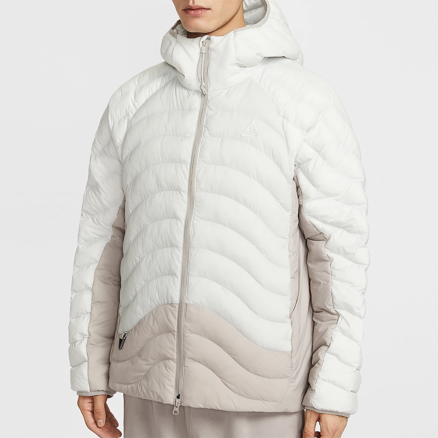 Nike genuine winter men's hooded patchwork warm cotton jacket HJ3736-025
