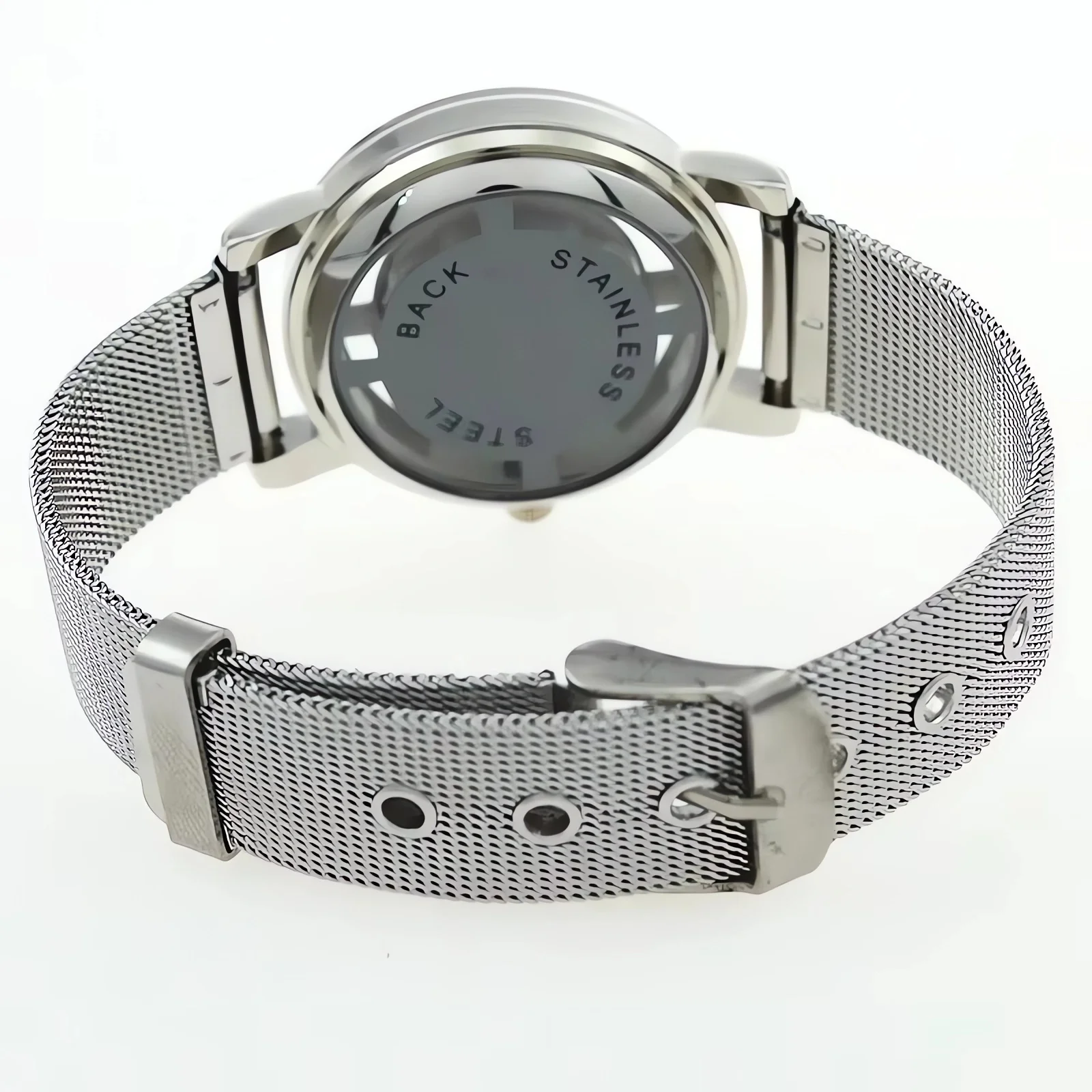 Black White Dial Hollow Band Ladies Watch Casual Fashion Stainless Steel Quartz Wristwatch High Quality Popular Gift