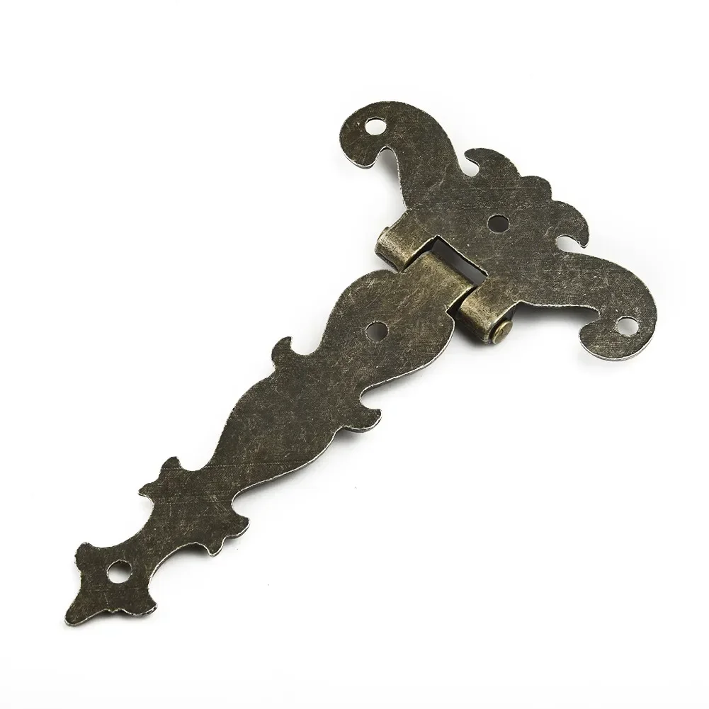 Charnière en alliage de zinc bronze, raccords de meubles, charnières bout à bout, boîte en bois antique, décoration de la maison, kit de réparation de meubles, 2 pièces