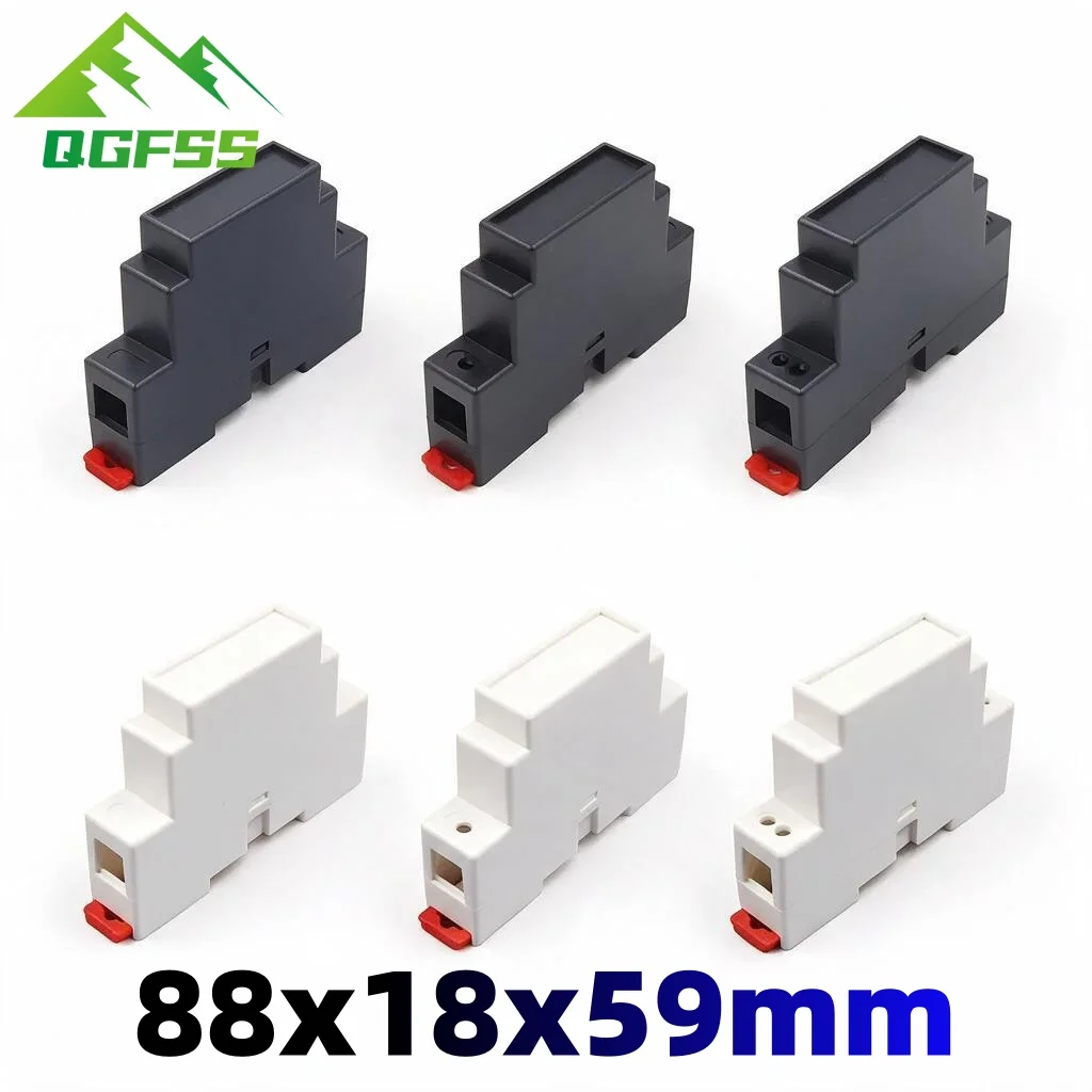 1Pcs ABS Plastic Enclosure Case 88X18X59mm, Supply Rail Electrical Shell Safety Barrier Isolation Module Control Box 4-19 4-19-1