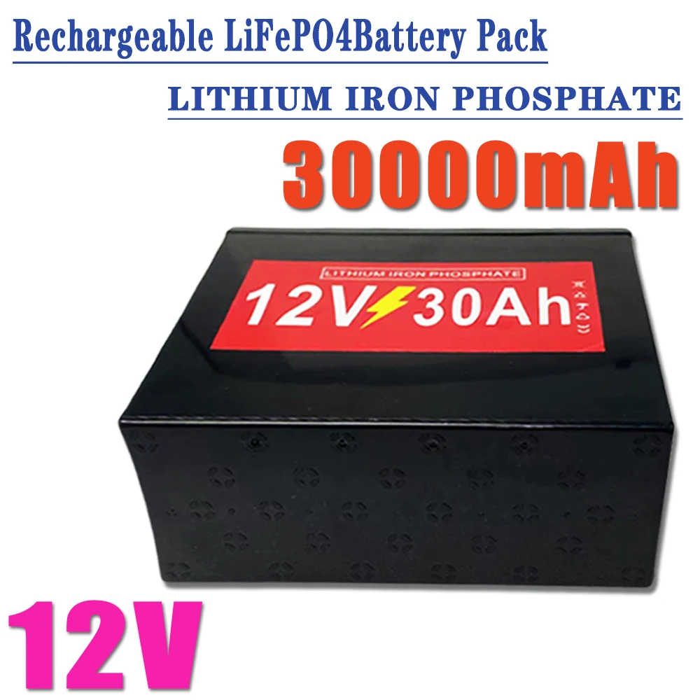 بطارية ليثيوم LiFePO4 12 فولت 30 أمبير في الساعة ذات دورة عميقة من فوسفات الحديد للطاقة الشمسية، مكتشف الأسماك، عجلات الطاقة، الإضاءة، تطبيقات خارج الشبكة #5