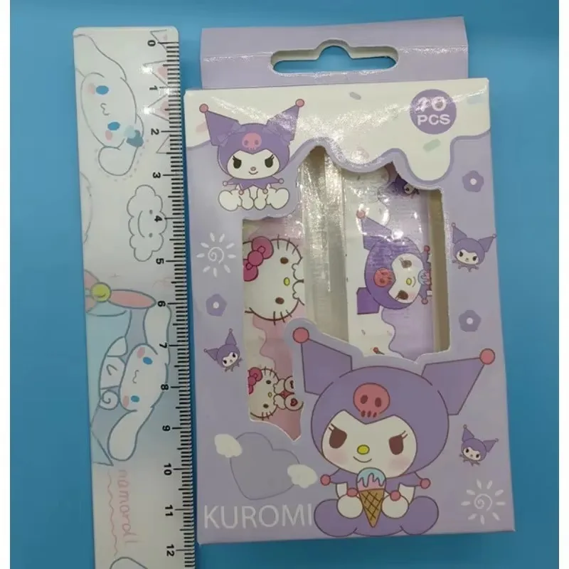 Sanrio Kuromi Adhesive Bandages Cartoon Anime Action Figures Hello Kitty Cinnamoroll Q Figural Cute Medical Products Decoration