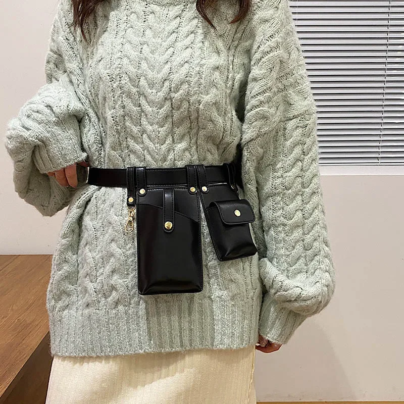 

Women Waist Bags Fashion Phone Bag Luxury Waist Pack High Quality PU Shoulder Crossbody Chest Bag Lady Designer Belt Fanny Packs