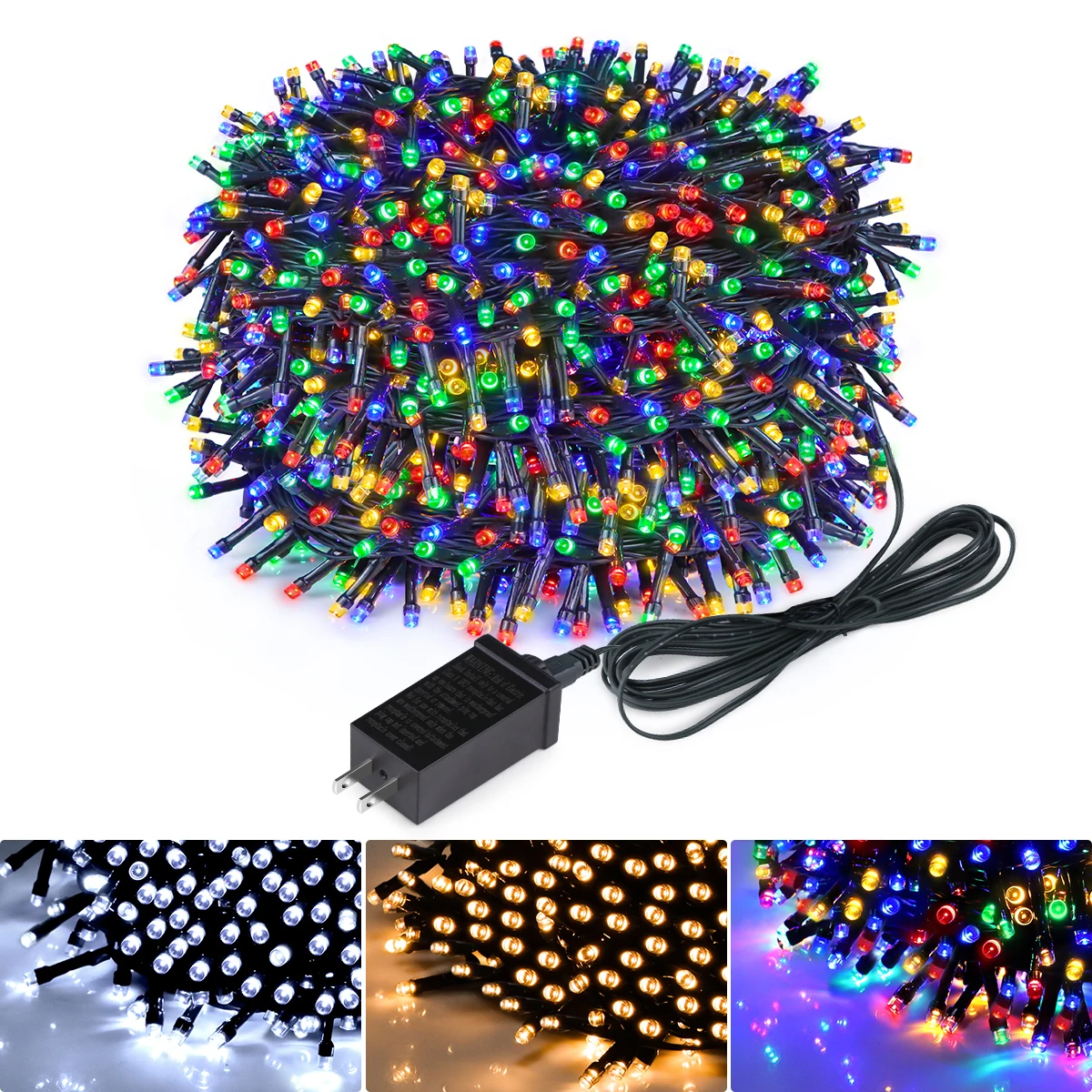 10M-100M Lampki LED Sznurowe Uliczne Girlanda Lampki Dekoracyjne 110V 220V Wodoodporne Zewnętrzne Ogrodowe Impreza Ślub Boże Narodzenie