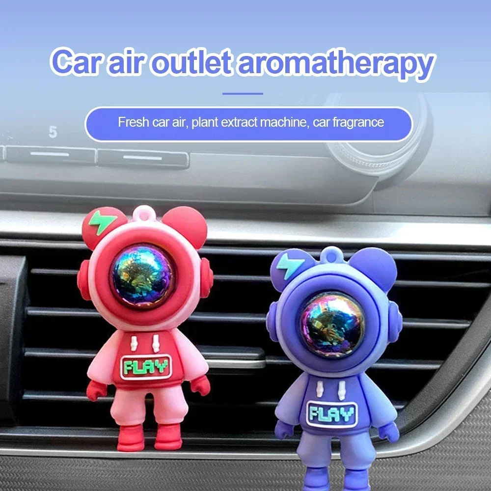 Car air outlet aromatherapy tablets perfume air conditioner car perfume clip decoration car cartoon astronaut aromatherapy