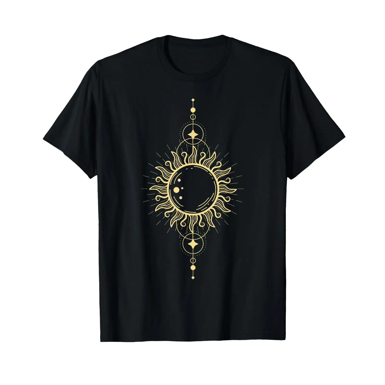 Tarot Sun Moon Card Occult Esoteric Boho Spiritual Mystic T Shirt vintage Washed Slightly graphic Versatile Unisex