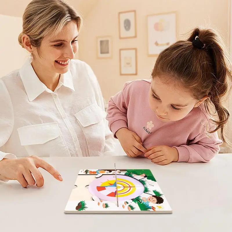 Wooden Puzzles For Kids Interactive Kaleidoscope Toy Educational Toys Exercise Logical Thinking For Children Boys Girls 3 4 5 6