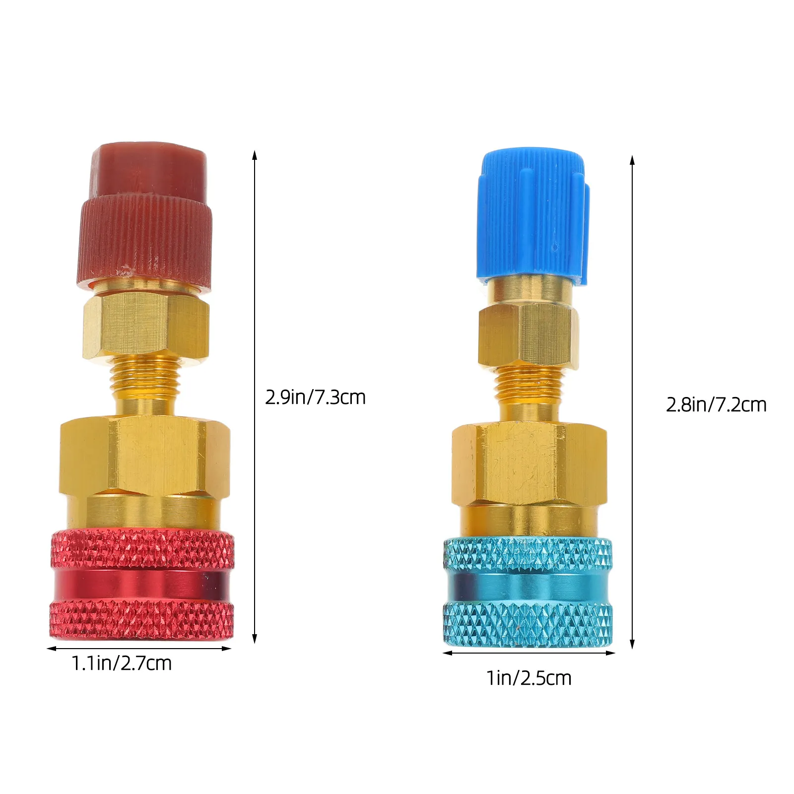 2Pcs Air Conditioner Hose Fittings R1234yf Quick Couplers Kit Refrigeration Connector Adapter Refrigerant Hose Adapters Car Ac