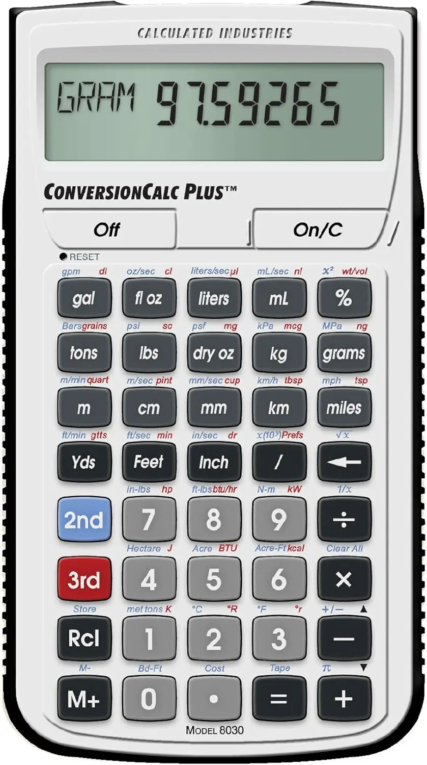 

Professional Conversion Calculator for Healthcare,Science,Pharmacy,Nutrition,Lab Techs, Engineering & Importing - Ultimate Tool