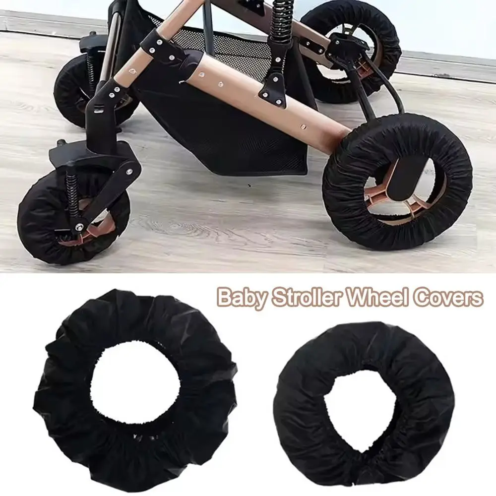 Dustproof Stroller Wheel Covers Anti-Dirty Oxford Cloth Infant Stroller Wheel Sleeve Case Waterproof Pushchair Wheel Protector