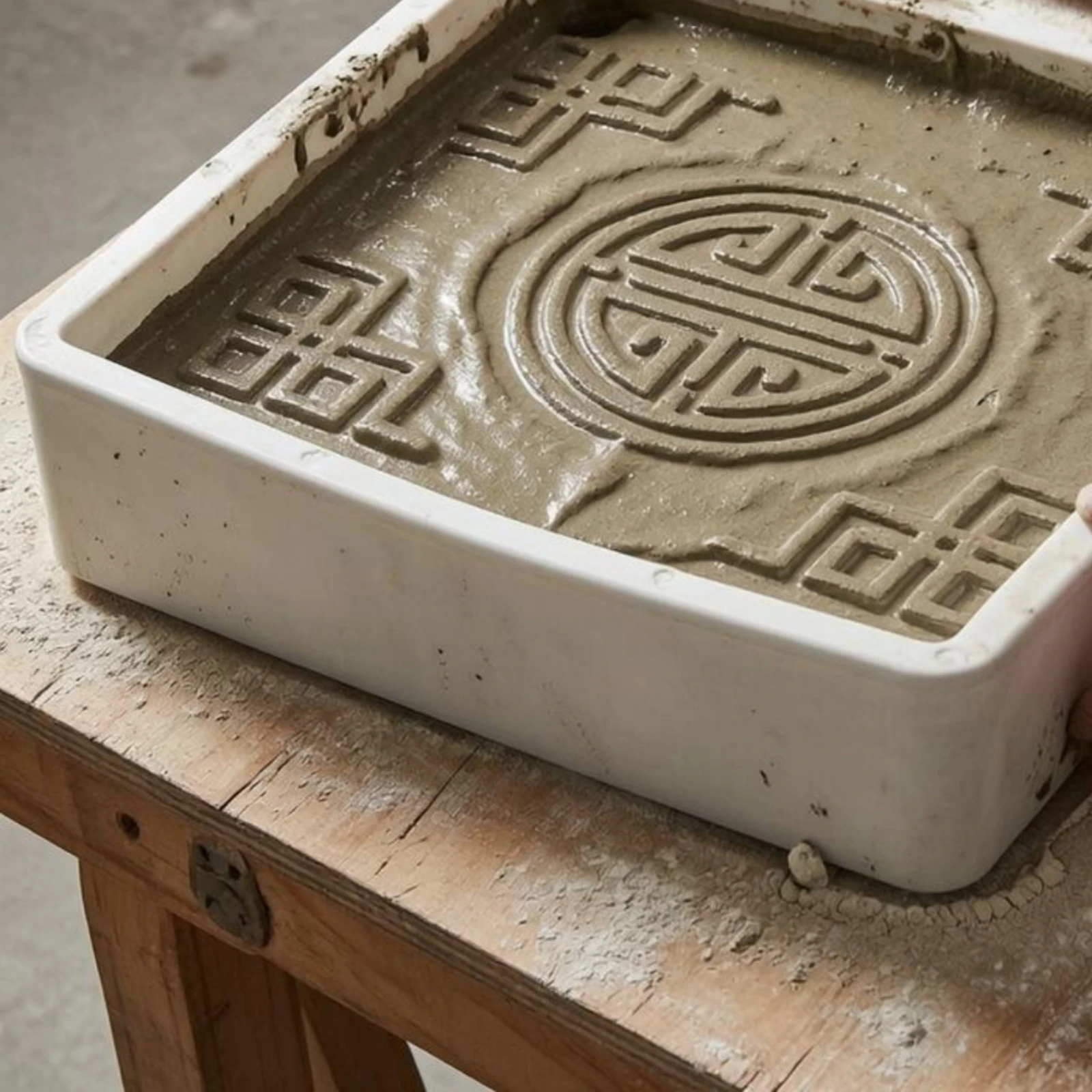 Garden Edging Mold Embossed Paving Block Mold Landscape Tool Decorative Craft Supply Recessed Surface