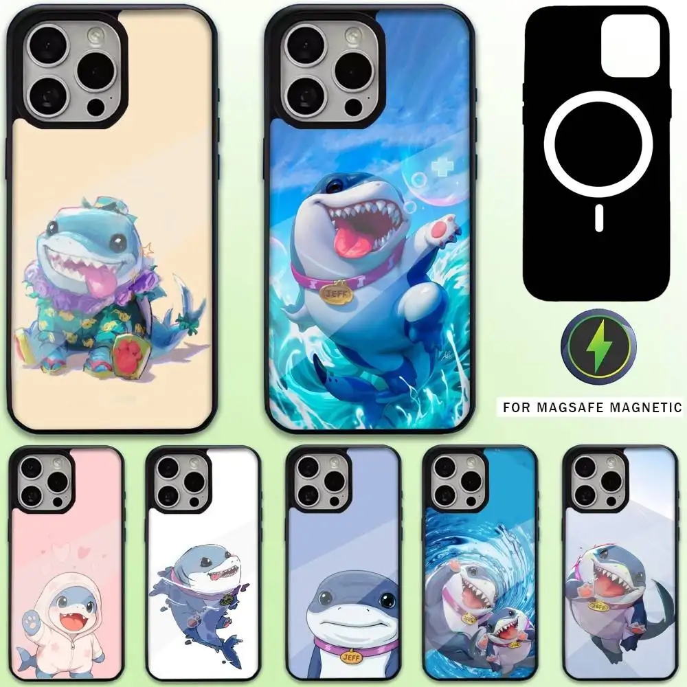 

The Land Shark J-JeffS Phone Case For iPhone17,16,15,14,13,12,11 Plus,Pro Max Magnetic For Magsafe Wireless Charging
