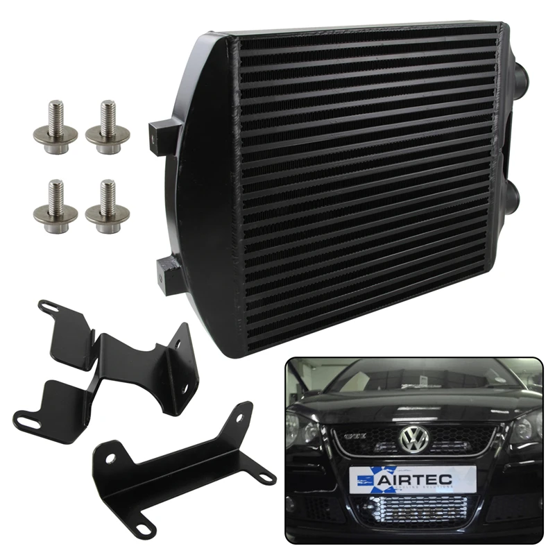 Uprated Front Mounted Intercooler For Skoda Fabia Seat VRS 1.9 PD130 Ibiza Mk4 1.8T/ VW Polo GTI 1.8T Models TDI Black/Silver