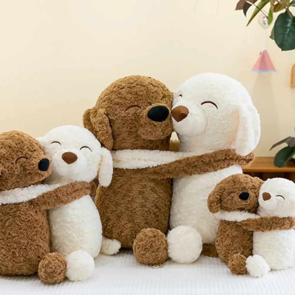 

Sleep Pillow Stuffed Animal Simulation Dog Plush Toy Smile Soft Animal Puppy Dolls 32cm Brown&White Hug Dog Plush Dolls Kids Toy