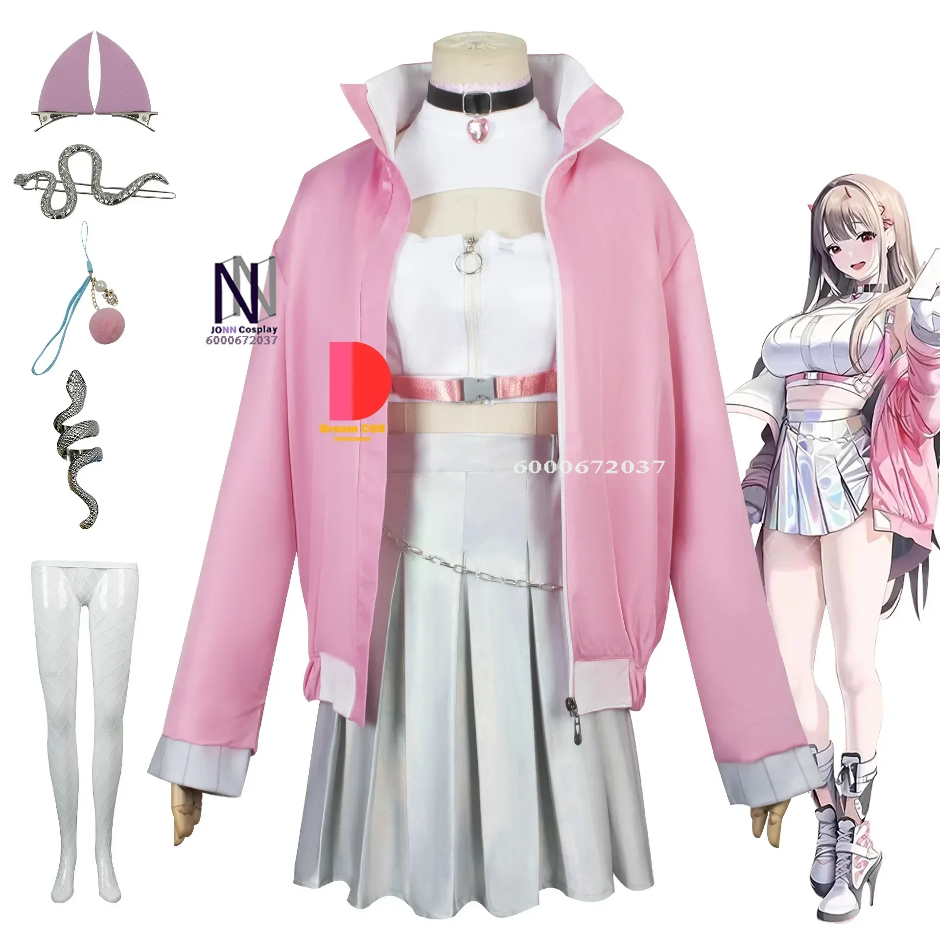 

Anime Nikke Viper Cosplay Costume Full Set The Goddess of Victory Viper Cosplay Costume Wig Halloween Skirt Suit Women JK Outfit