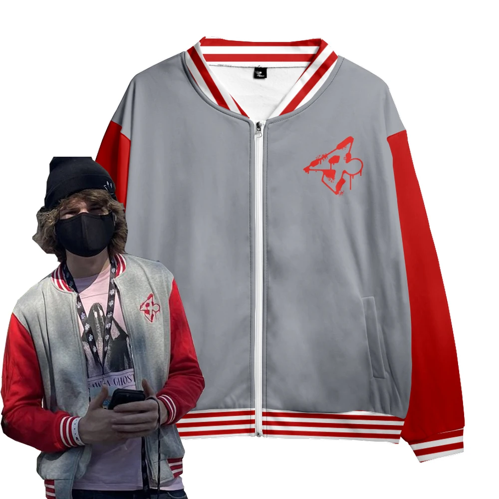 Ranboo-Chaqueta universitaria para hombre y mujer, uniforme de béisbol con cremallera, ropa de calle de manga larga, sudadera a la moda, 2023