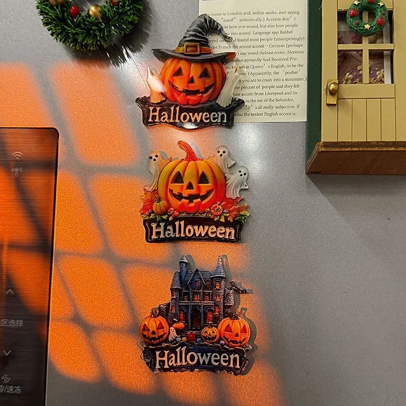 

Halloween acrylic magnetic refrigerator magnet souvenir creative gift home decoration souvenir 6.5cm*6.5cm