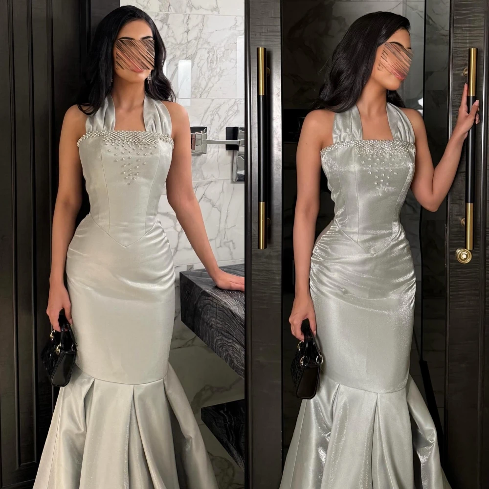 تخصيص حورية البحر الرسن بلا أكمام أنيقة رسمية مخصصة فساتين المناسبات أزياء حساسة المشاهير فساتين الحفلة الراقصة الحديثة