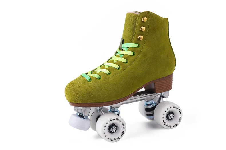Fashion roller skates double row pattern roller skates anti-fur roller skates adult PU speed skates