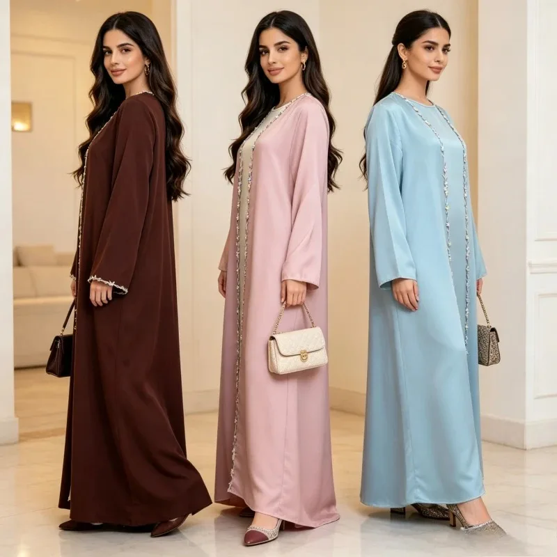 Morocco Muslim Dress Abayas Women Ramadan Embroidery Abaya Dubai Turkey Islam Kaftan Robe Longue Musulmane Vestidos Largos 2025
