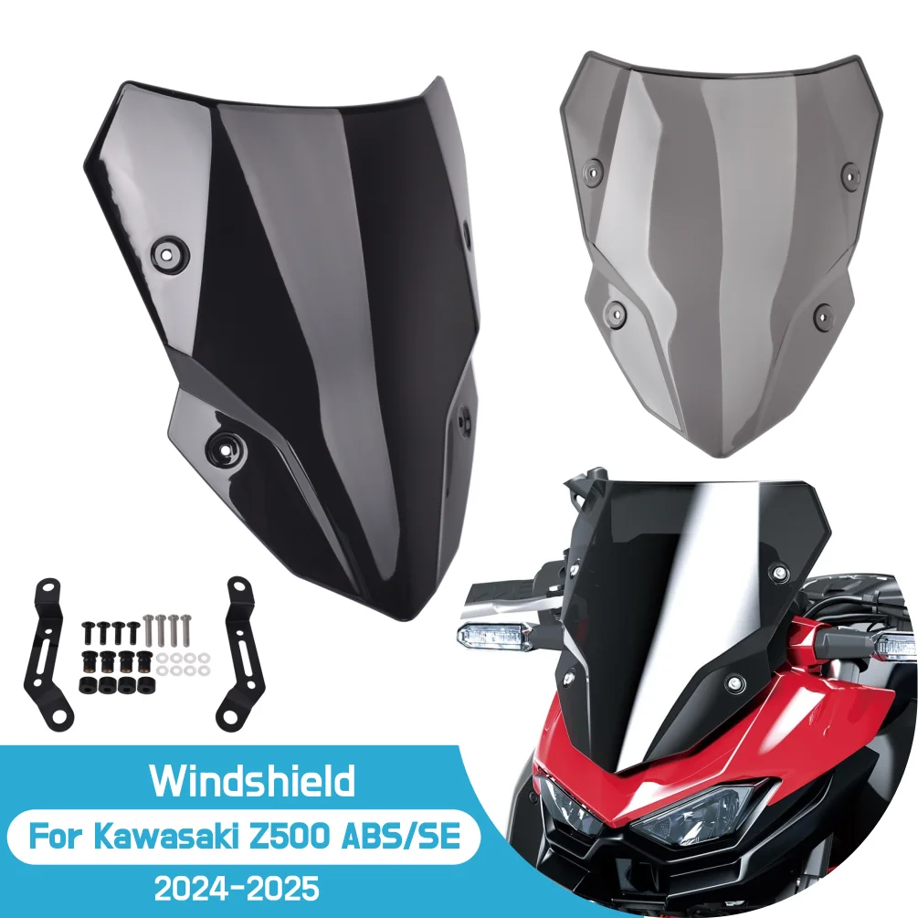

For Kawasaki Z500 ABS 2024 2025 Z 500 SE Windshield Windscreen Motorcycle Wind Deflector Shield Screen Motorcycle Accessories