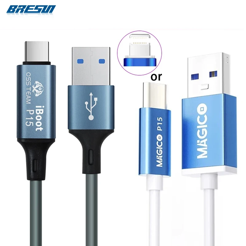 

Magico P15 OSS Type C Port Restore Easy Cable for iPhone 15 Quick Startup Go to Recovery Mode Flashing Restoring DFU Mode Cable