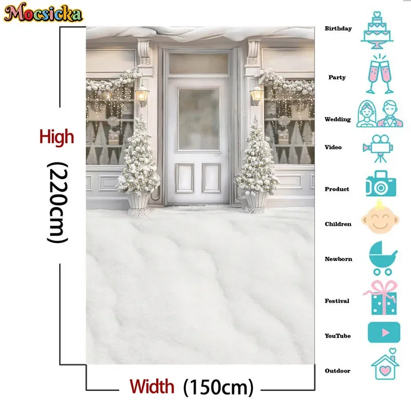 Mocsicka عيد الميلاد متجر التصوير خلفية شجرة عيد الميلاد الاطفال كعكة الطفل سحق عطلة زينة الحفلات لوازم استوديو الدعائم
