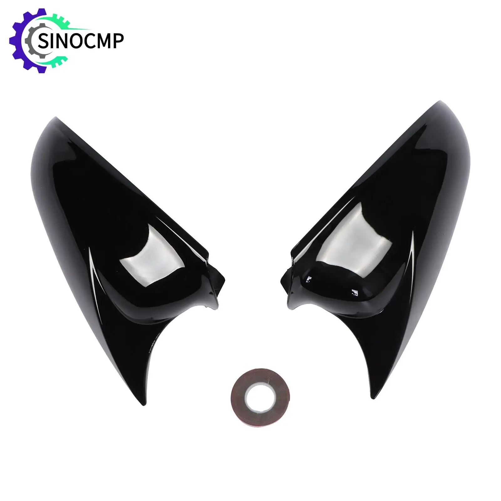 

SINOCMP 2pcs Side Wing Mirror Cover Caps For Vauxhall Astra Opel Astra J mk6 2010-2015 Auto Part Rearview Mirror Cap Gloss Black