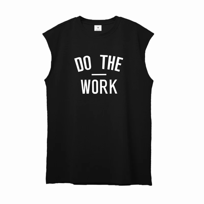 DO The Work Printed Fitness Bodybuilding Muscle Tank Top Sports Sleeveless Tshirt Professional Training Men mesh Vests