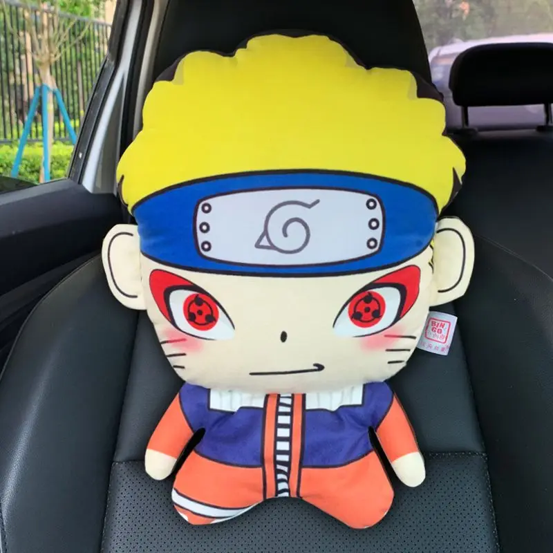 Poggiatesta per auto Naruto, cuscini per il collo dell'auto, cuscini per sedili anti-fatica, cartoni animati Uzumaki Naruto Accessori per auto Cuscini per il collo regalo