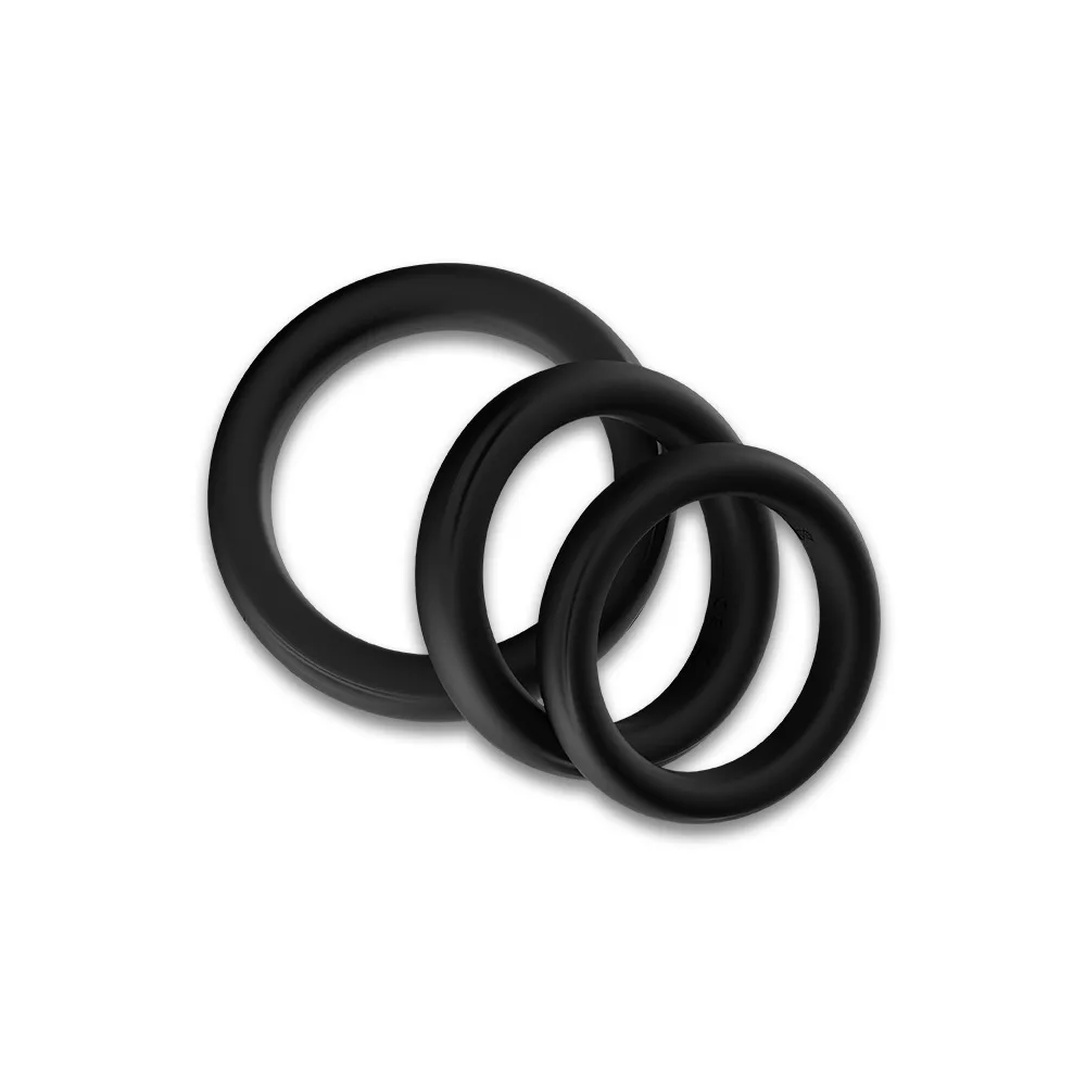 Cock Ring 3pcs Set Penis Rings Male Ejaculation Delay Erection Enhancement Sex Toys for Man Super Stretchy Silicone Cock Ring